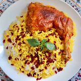 Zereshk Polo ba Morgh – Barberry Rice with Saffron Chicken