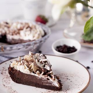 After 2 hours you can decorate your pie with cream cocoa powder chocolate and any other thing you like.