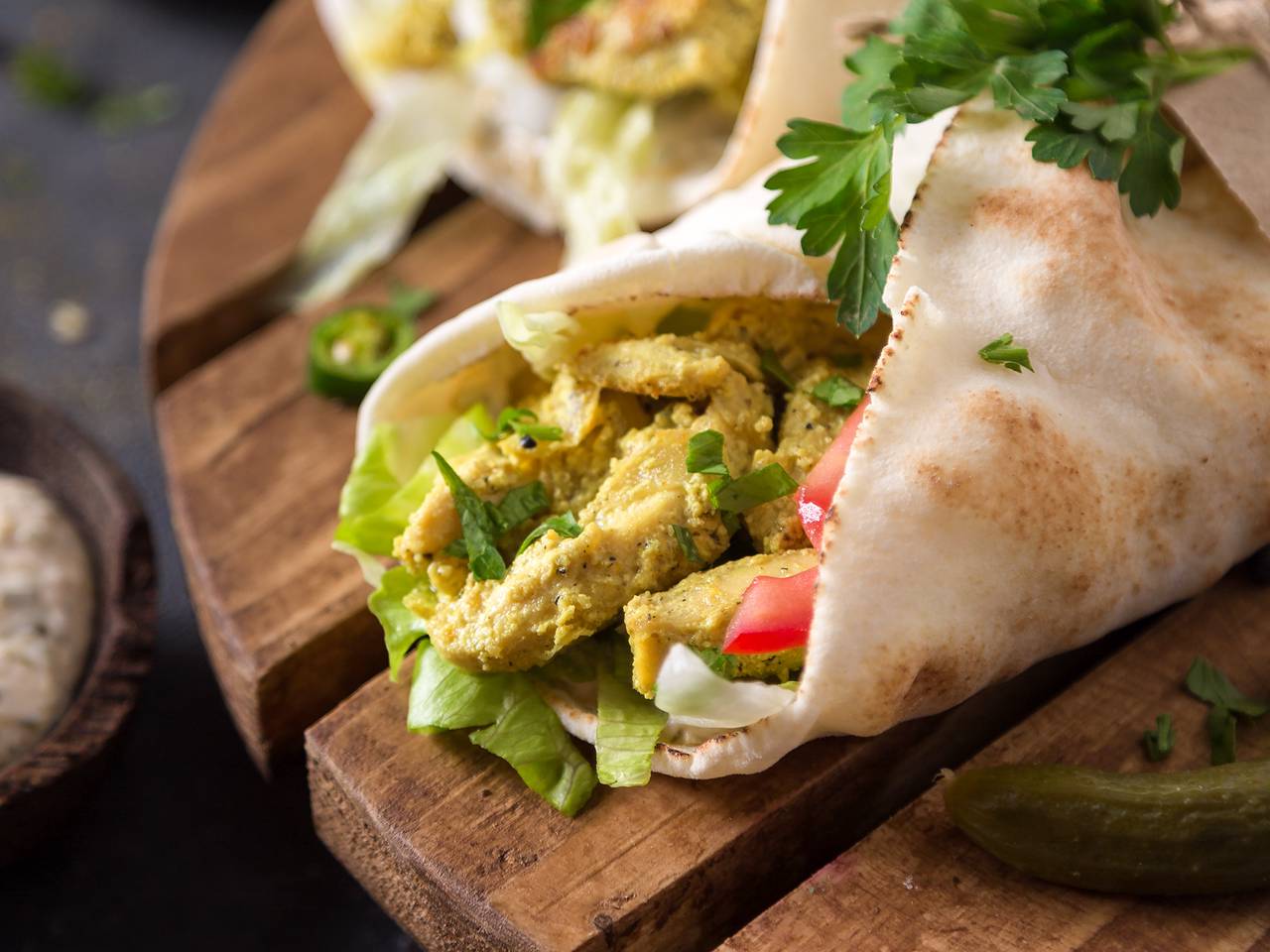 Homemade Chicken Shawarma Sandwich