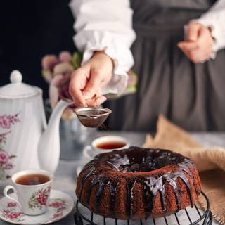 Test your cake with a wooden toothpick to make sure it is completely baked. Then take it out of the oven.