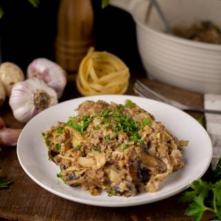 After10 to 15 minutes take it away from the heat and serve it. Enjoy your beef stroganoff.