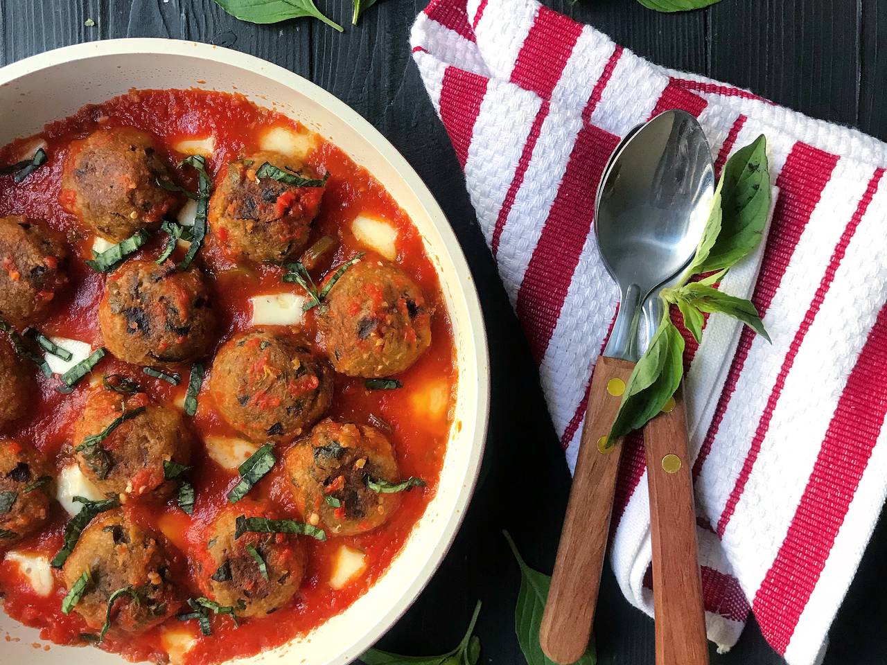 Eggplant Meatballs with Tomato Sauce