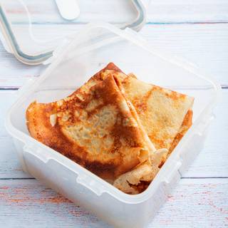 You can keep the remaining crepes in a sealed container in the refrigerator for one day and the freezer for up to a month.