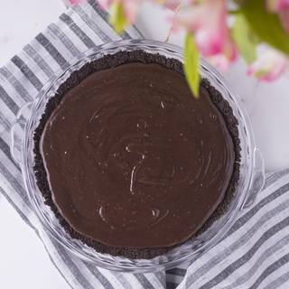 Slowly add the chocolate to the filling to melt and blend in with every other ingredient.