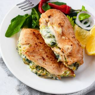 Cheesy Spinach Stuffed Chicken Breasts 