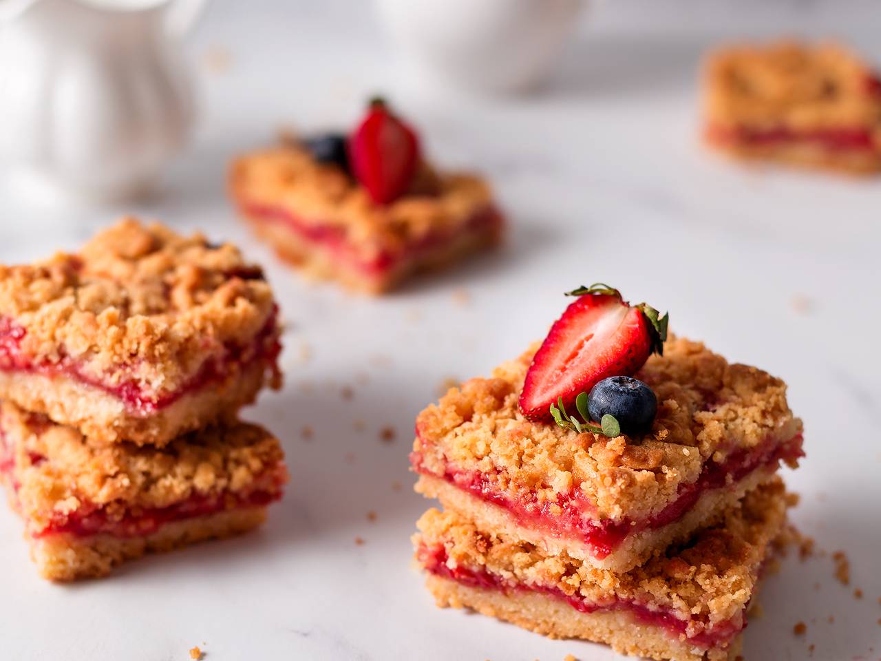 Strawberry Crumb Bars Recipe - Quick & Easy Dessert