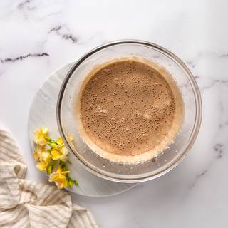 Add melted chocolate and butter to your batter.