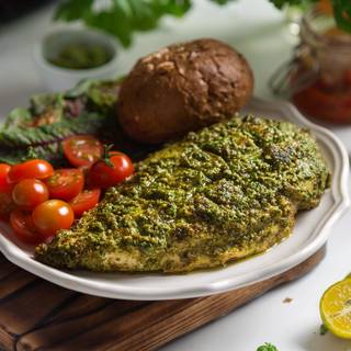 Easy Oven Baked Pesto Chicken Recipe