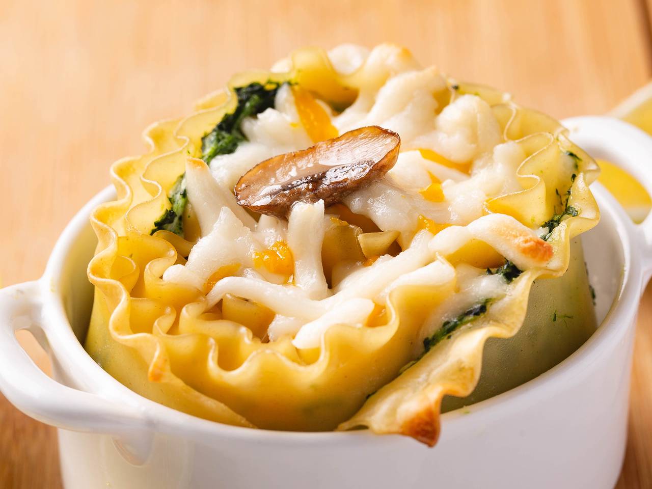 Spinach Mushroom Roll Ups Lasagna