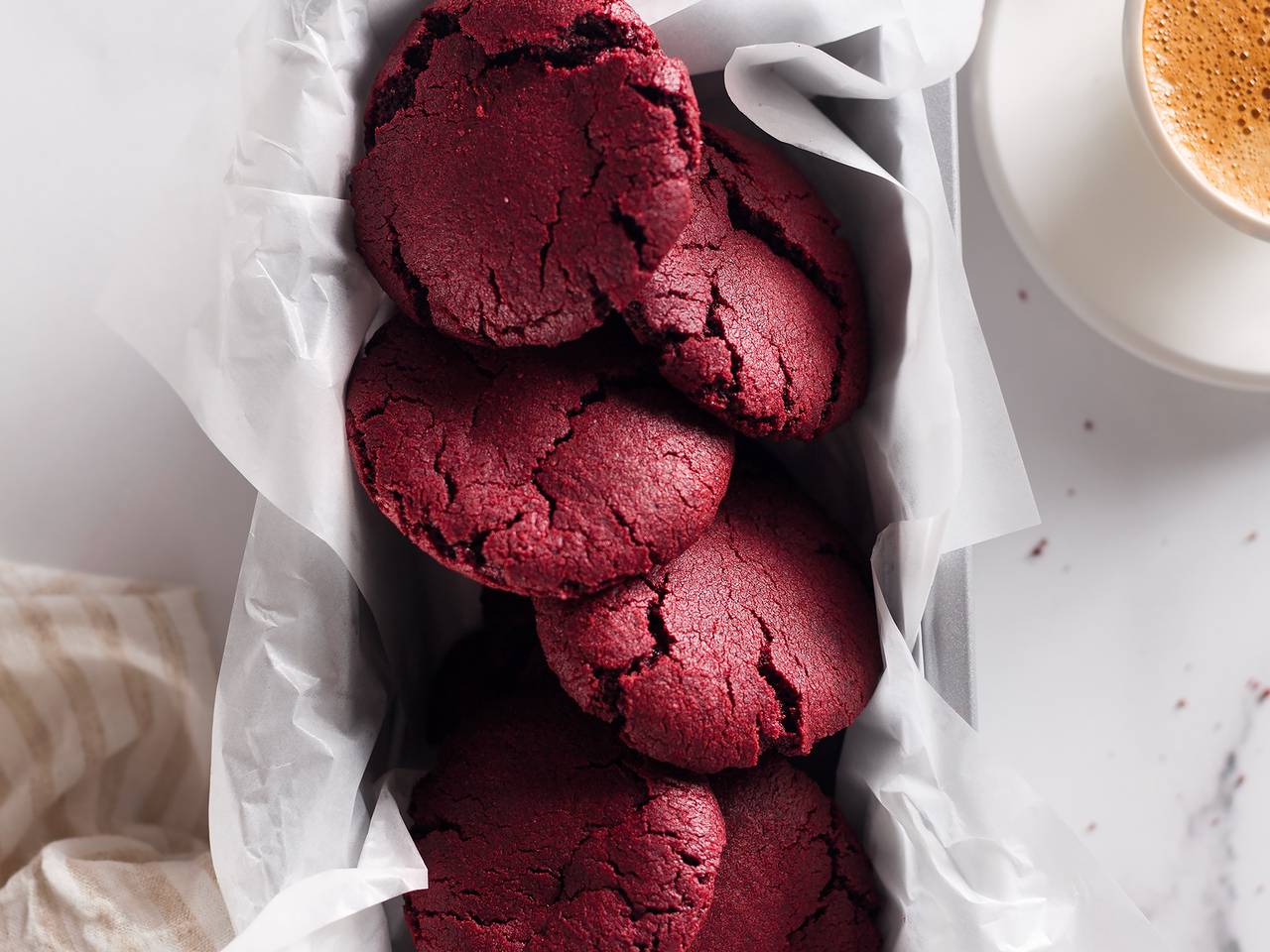 Red Velvet Crinkle Cookies Recipe