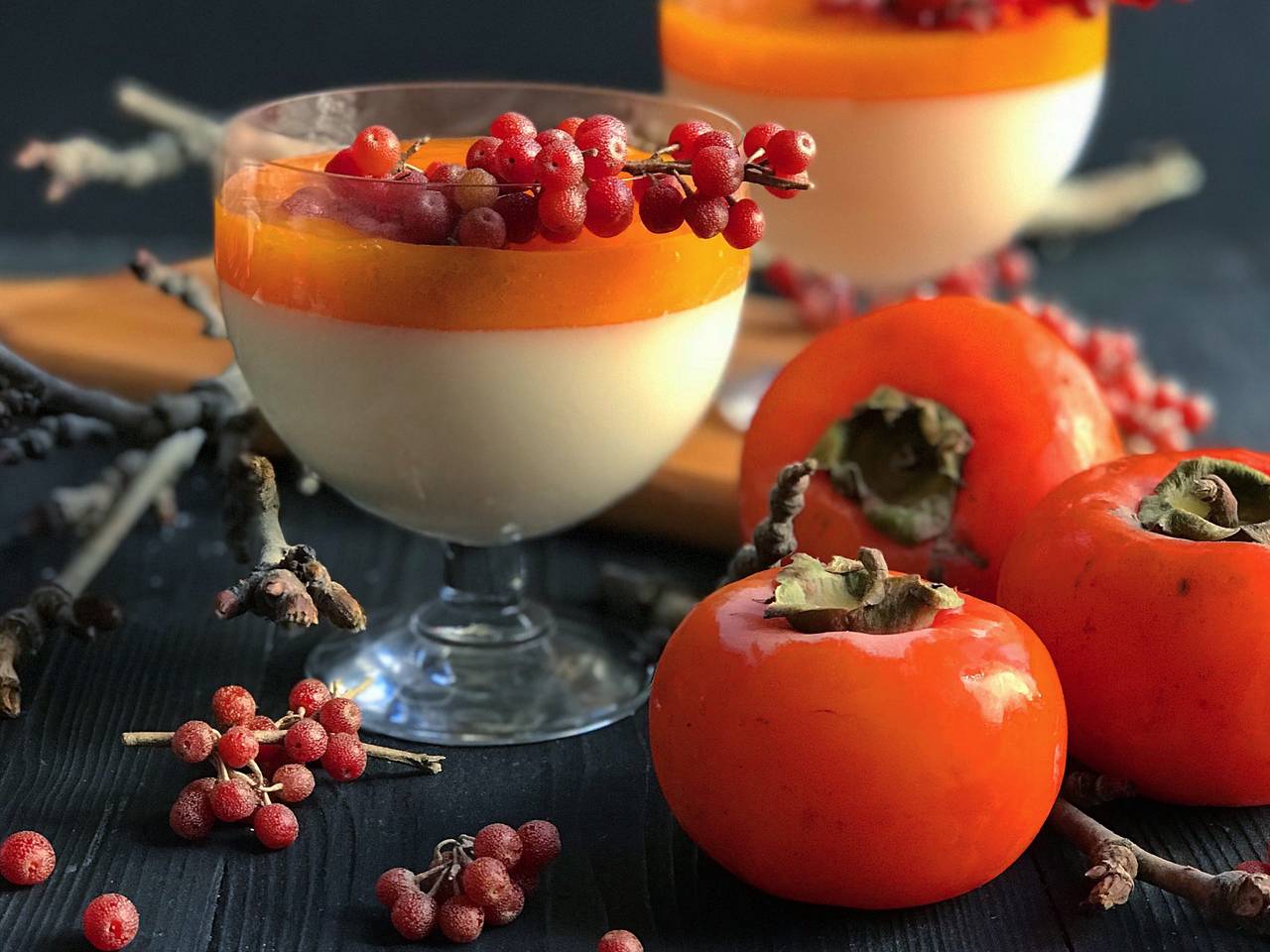 Persimmon Panna Cotta