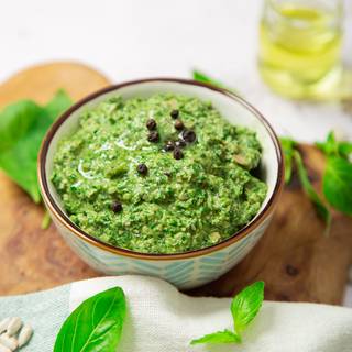 Simple Garlic and Basil Pesto Recipe