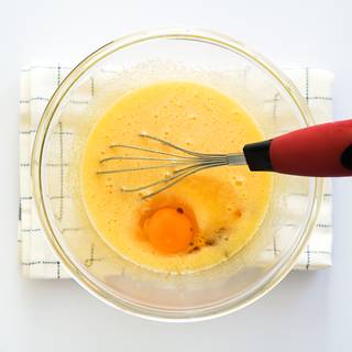 Before adding the eggs to the bowl, make sure the butter is not too hot to cook your eggs!