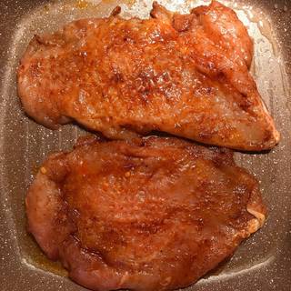 Place the chicken in a nonstick skillet over medium low heat and cook for about 5 minutes.