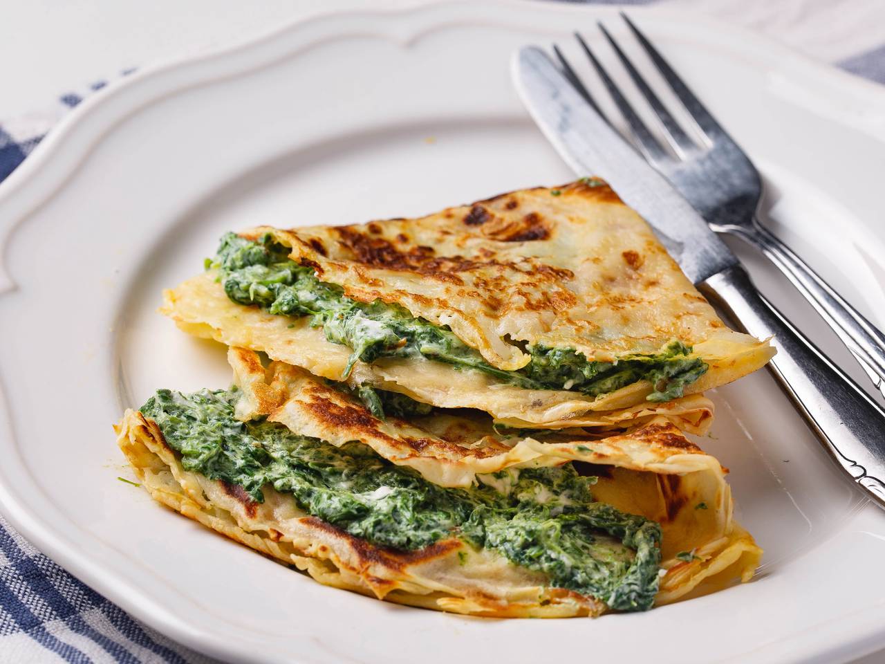 Spinach and Cheese Crepe Recipe