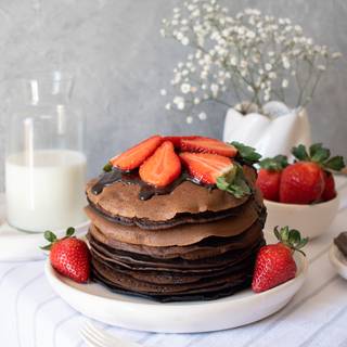 Best Homemade Fluffy Chocolate Pancakes Recipe