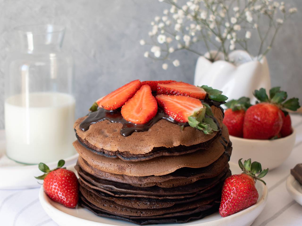 Best Homemade Fluffy Chocolate Pancakes Recipe