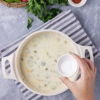 Finally, season your stew with salt pepper, and lemon juice.